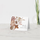 Autumn Rustic Floral Large Bouquet Danke Karte (Vorderseite)
