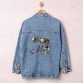 Autumn Rustic Florals Monogram Custom Initial Jeansjacke (Hangar)