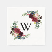 Autumn Rustic Modern Calligraphy Monogram Wedding Serviette (Vorderseite)