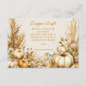 Autumn Rustic Pumpkin Diapper Raffle Begleitkarte (Vorderseite)