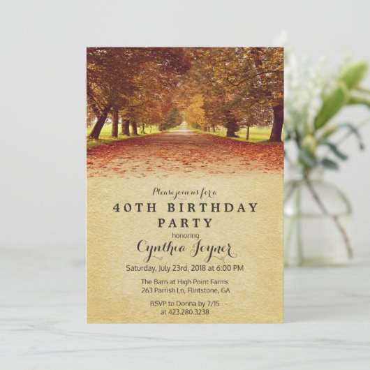 AUTUMN - Rustikaler Herbst Herbst Einladung zum Ge (Stehend Vorderseite)