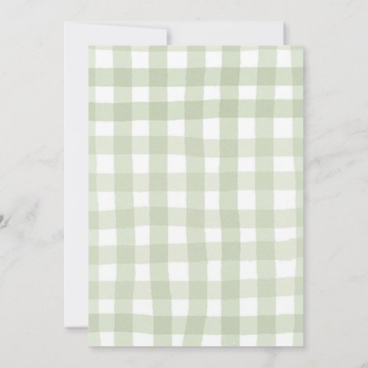 Autumn Sage Green Pumpkin Traktor Boy Baby Dusche Einladung (Rückseite)