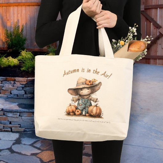 Autumn Scarecrow Inspiration große Tote-Tasche Jumbo Stoffbeutel