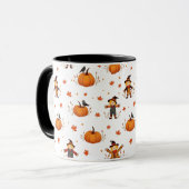 Autumn Scarecrow Pumpkin Muster Tasse (Vorderseite Links)