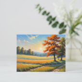 Autumn Scene And Landscape Post Card Postkarte (Stehend Vorderseite)