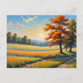 Autumn Scene And Landscape Post Card Postkarte