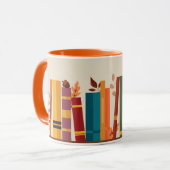 Autumn season cozy book stack Taza Tasse (Vorderseite Links)
