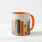 Autumn season cozy book stack Taza Tasse (VorderseiteRechts)