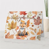 Autumn Segessing Golden Days Pumpkin Animals Text Karte (Rückseite)