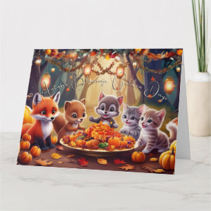 Autumn Segessing Golden Days Pumpkin Animals Text Karte