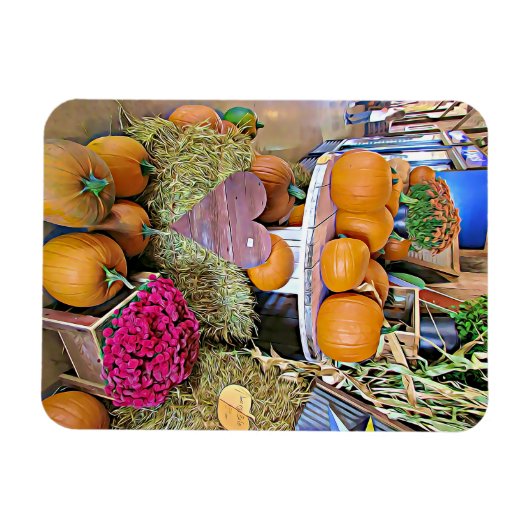 Autumn Sessween Pumpkins Magnet (Horizontal)