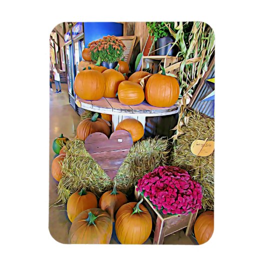Autumn Sessween Pumpkins Magnet (Vertikal)