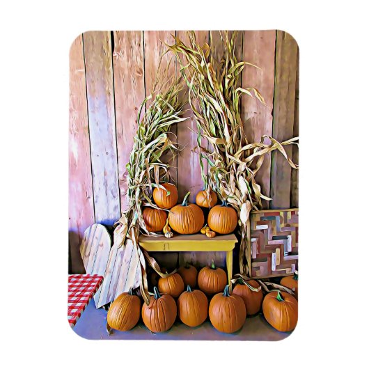 Autumn Sessween Pumpkins Magnet (Vertikal)
