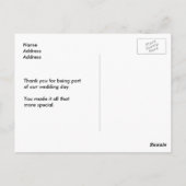 Autumn Shades Green Yellow dank Wedding Postcard Postkarte (Rückseite)