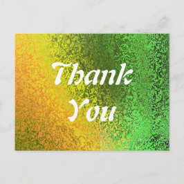 Autumn Shades Green Yellow dank Wedding Postcard Postkarte