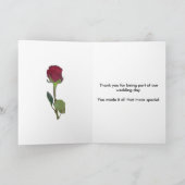 Autumn Shades Green Yellow Danke You Wedding Card (Innenseite)