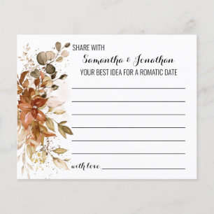 Autumn Share a Date Ideo Shower Game Card Flyer