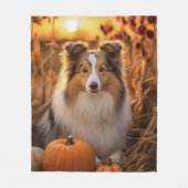Autumn Sheltie Fleecedecke (Vorderseite)