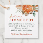 Autumn Simmer pot Stovetop Potpourri Geschenk Geschenkanhänger (Vorderseite)