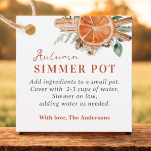 Autumn Simmer pot Stovetop Potpourri Geschenk Geschenkanhänger