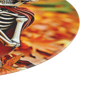 Autumn Skeleton Coffee Break Design Schneidebrett (Ecke)