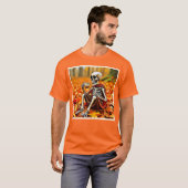 Autumn Skeleton Coffee Break Design T-Shirt (Vorne ganz)