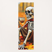 Autumn Skeleton Coffee Break Design Yogamatte (Vorderseite)