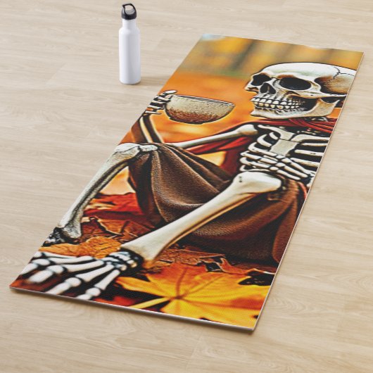 Autumn Skeleton Coffee Break Design Yogamatte (Beispiel)