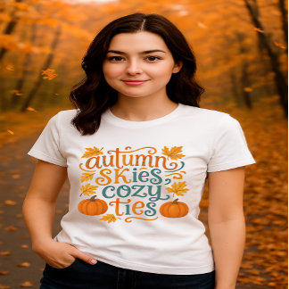 Autumn Skies Cosy Krawatte - Fall Typografy Tri-Blend Shirt