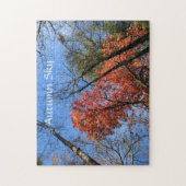 Autumn Sky farbenfrohe Autumn Trees fotografisch Puzzle (Vertikal)