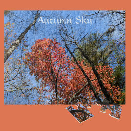 Autumn Sky farbenfrohe Autumn Trees fotografisch Puzzle