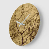 Autumn Sky Große Wanduhr (Winkel)