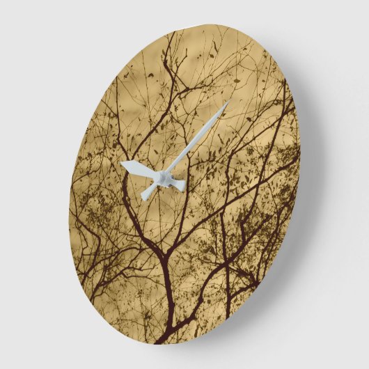 Autumn Sky Große Wanduhr (Winkel)