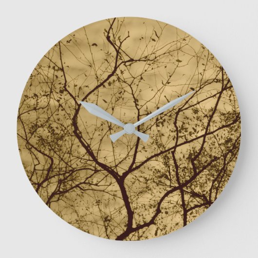 Autumn Sky Große Wanduhr (Vorderseite)