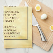 Autumn Song Erntedank Gedicht Küchentuch (Viertel Falte)