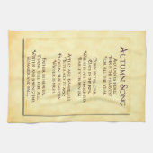 Autumn Song Erntedank Gedicht Küchentuch (Horizontal)