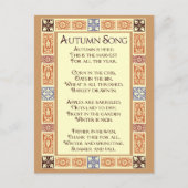 Autumn Song Erntedank Gedicht Postcard Postkarte (Vorderseite)