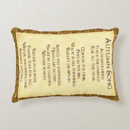 Autumn Song Erntedank Gedicht Rustic Dekokissen