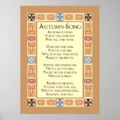 Autumn Song Erntedank Harvest Gedicht Poster (Vorne)