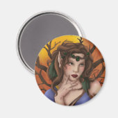 Autumn Splendor Fairy Magnet (Vorderseite/Rückseite)