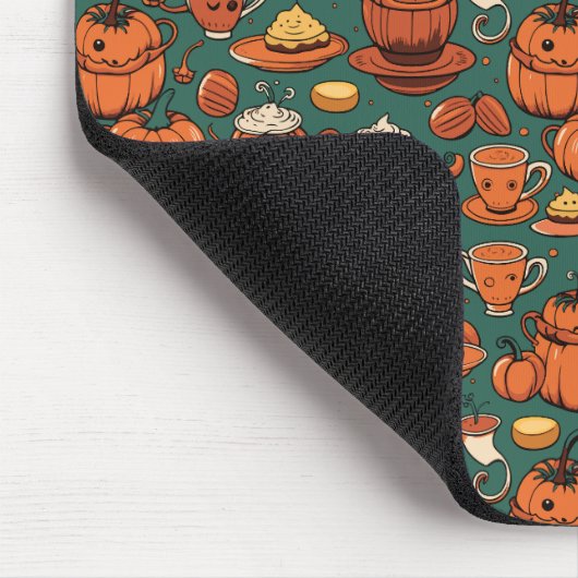 Autumn Spooky Pumpkin Pizzazz Party Mousepad (Ecke)