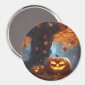 Autumn Spooky Vibes Magnet (Vorderseite/Rückseite)
