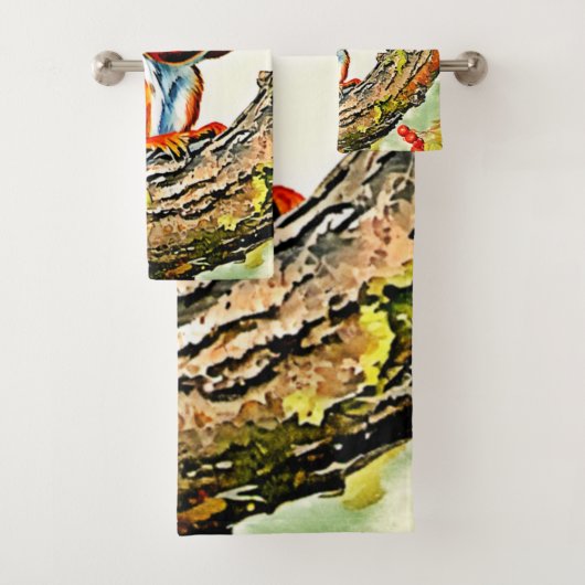 Autumn Squirrel Art Badhandtuch Set (Insitu)