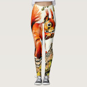 Autumn Squirrel Art Leggings (Vorderseite)