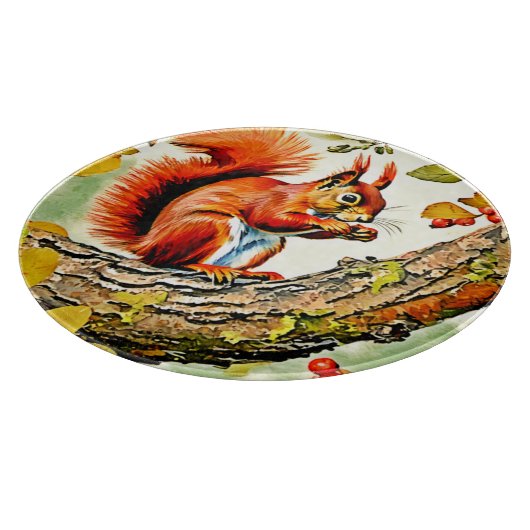 Autumn Squirrel Art Schneidebrett (Ecke)