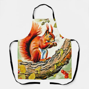 Autumn Squirrel Art Schürze
