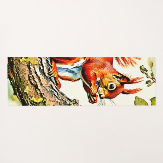Autumn Squirrel Art Yogamatte (Rückseite (Horizontal))