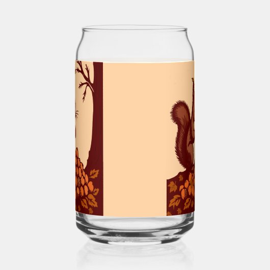 🐿️ Autumn Squirrel Can Shaped Glass Dosenglas (Links)