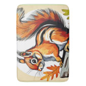 Autumn Squirrel Charm Design Badematte (Vorderseite Vertikal)