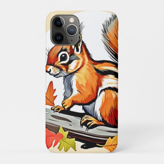 Autumn Squirrel Charm Design Case-Mate iPhone Hülle (Rückseite)